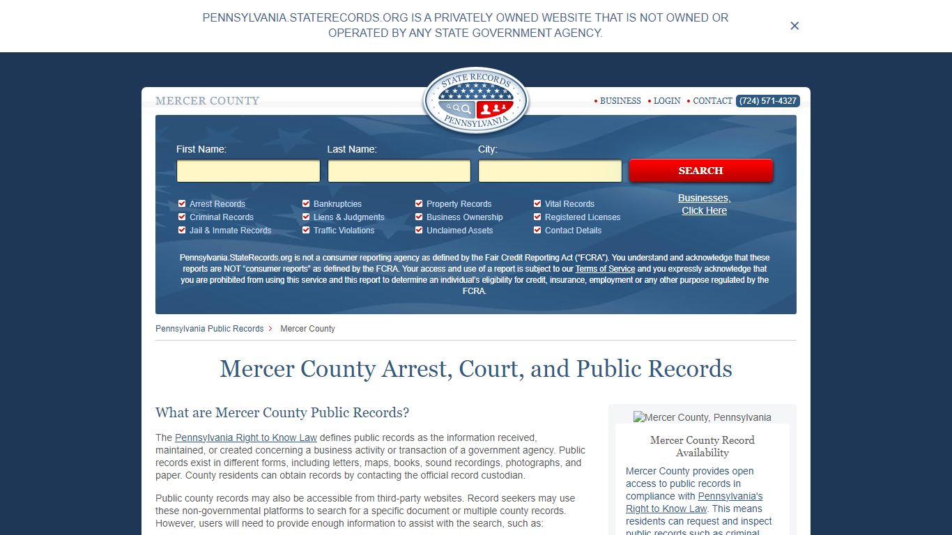 Mercer County Arrest, Court, and Public Records