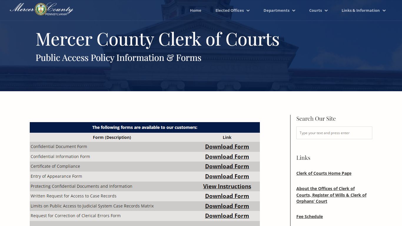 Public Access Policy Information & Forms